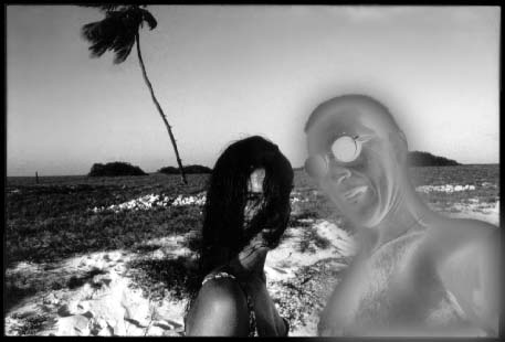a picture of someone on the exotic beach